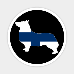 Swedish Vallhund Finland Flag Filled Magnet